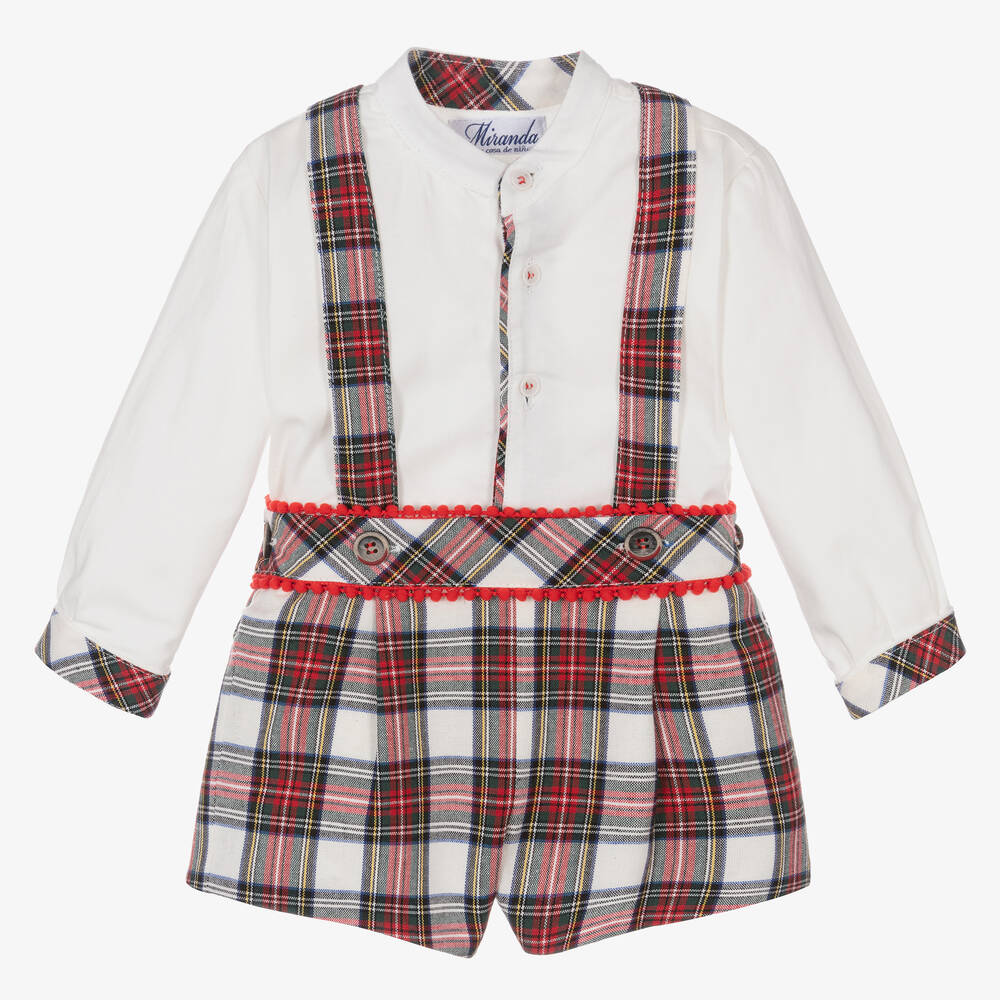 Miranda - Ensemble short blanc et rouge | Childrensalon