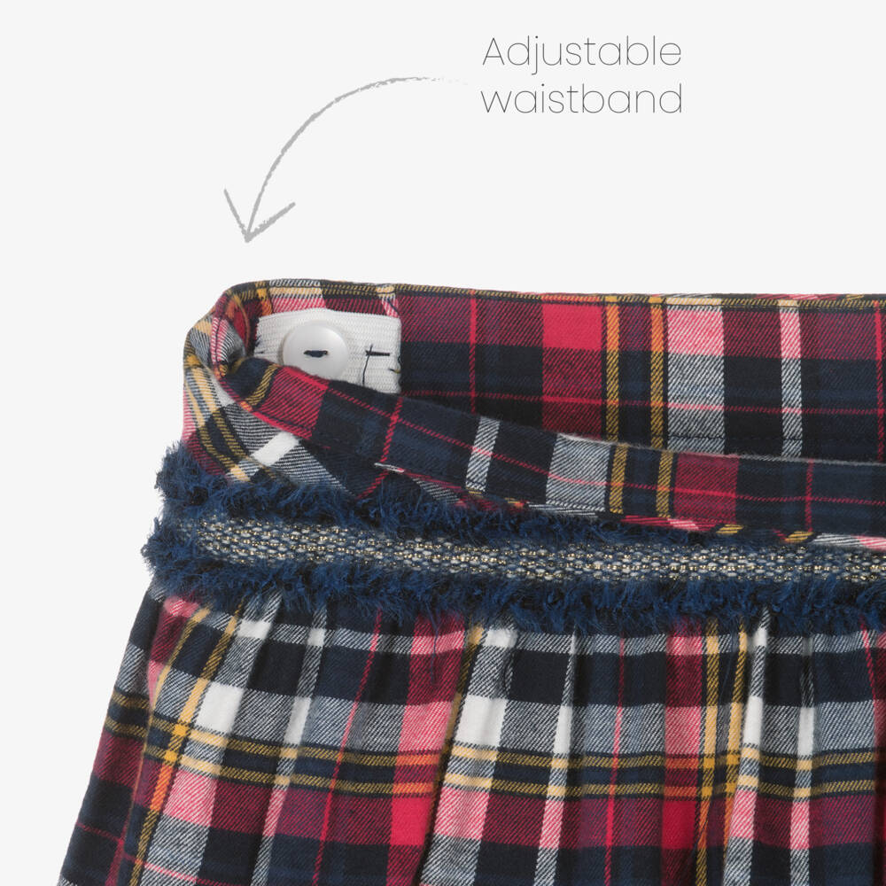 Miranda-Girls Blue Check Blouse and Skort | Childrensalon Outlet