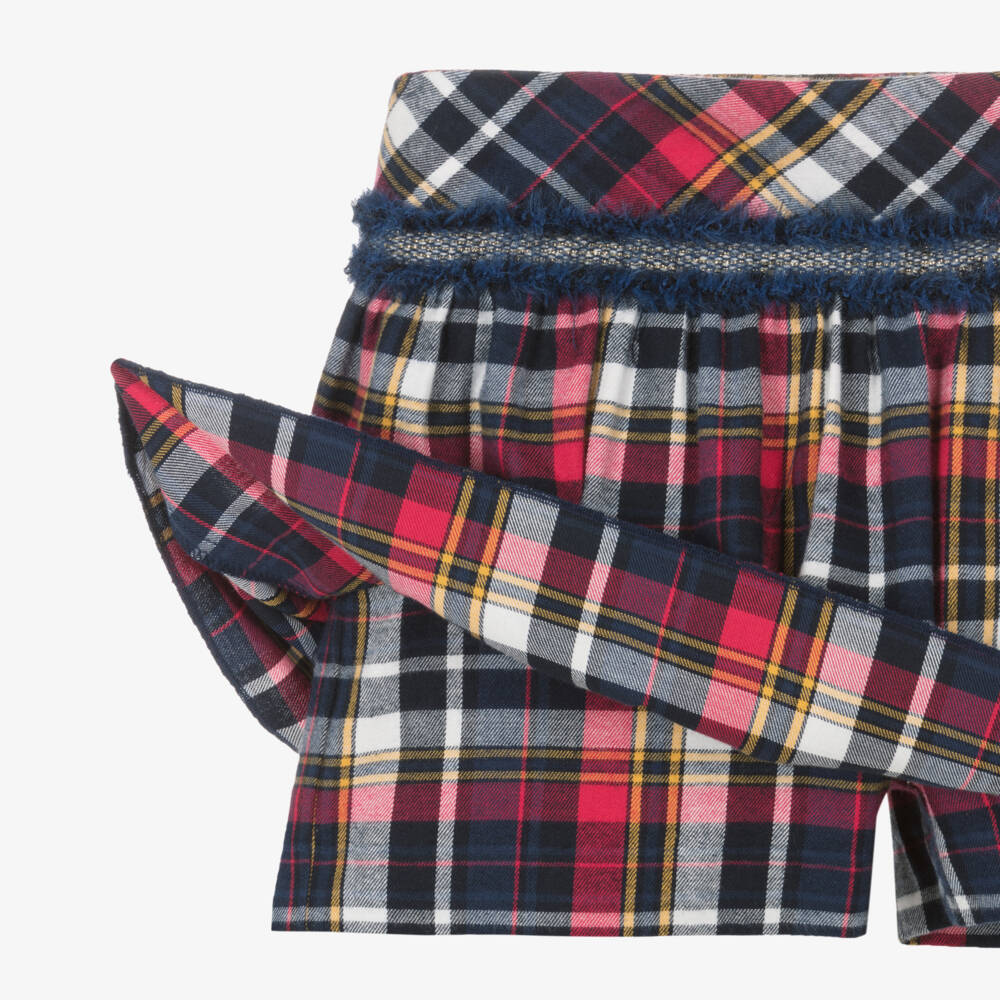 Miranda-Girls Blue Check Blouse and Skort | Childrensalon Outlet