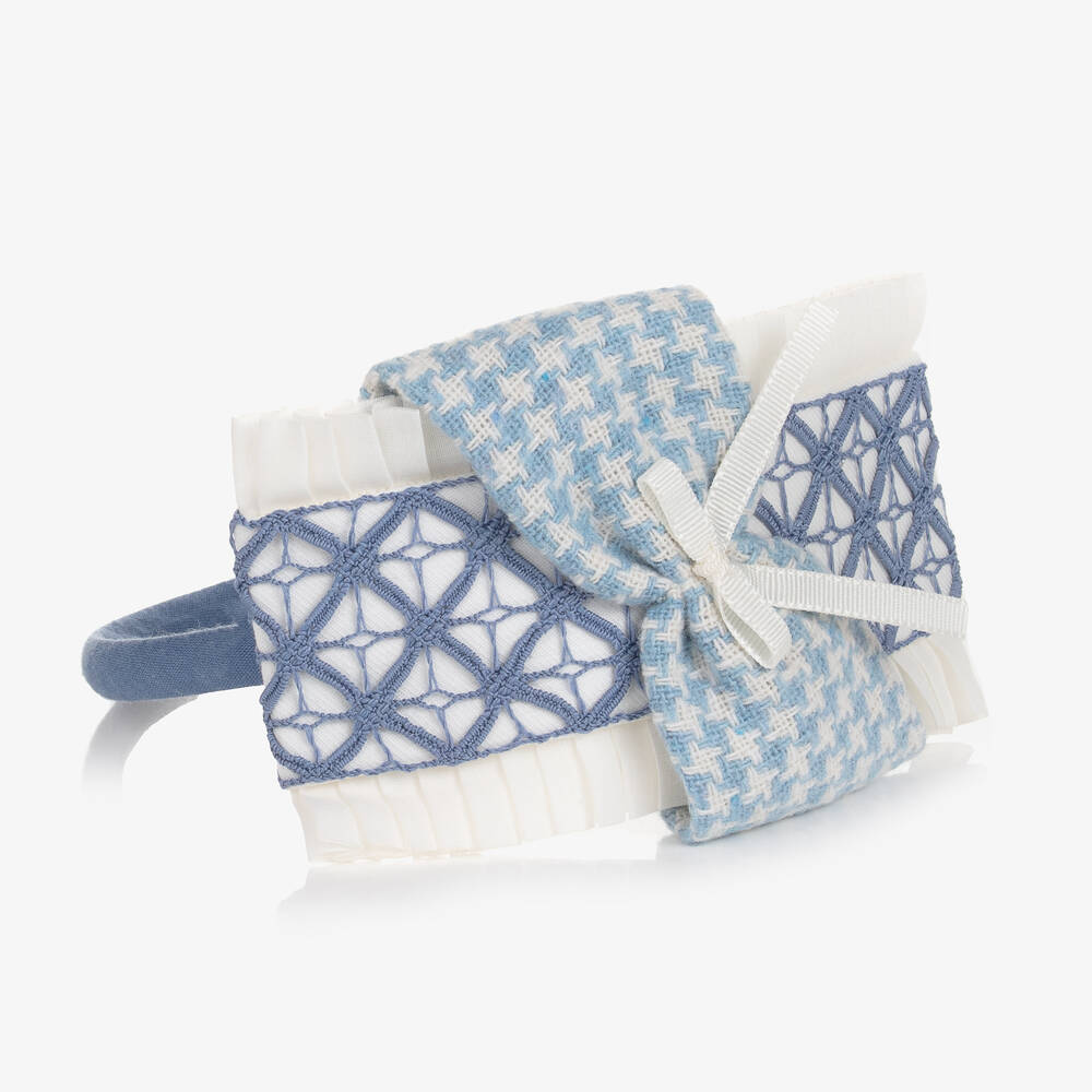 Miranda-Кремово-голубой ободок для девочек | Childrensalon Outlet