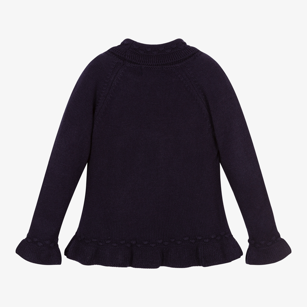 Miranda-Girls Blue Knit Roll Neck | Childrensalon Outlet
