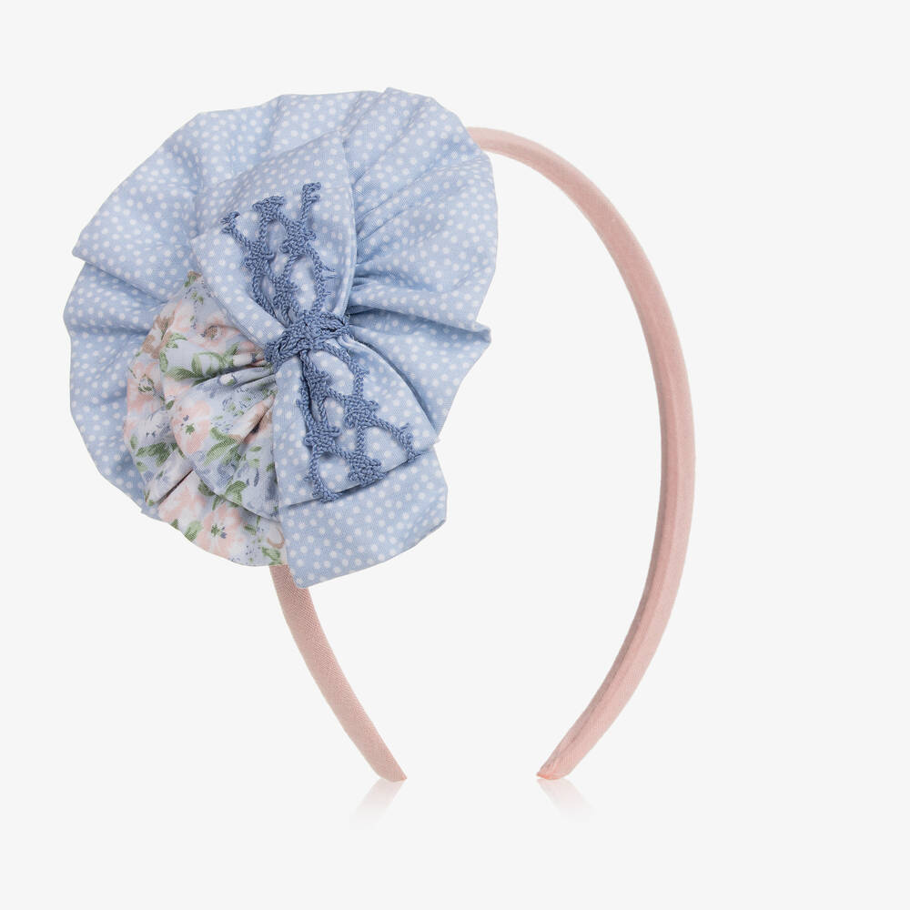 Miranda - Girls Blue & Pink Hairband | Childrensalon