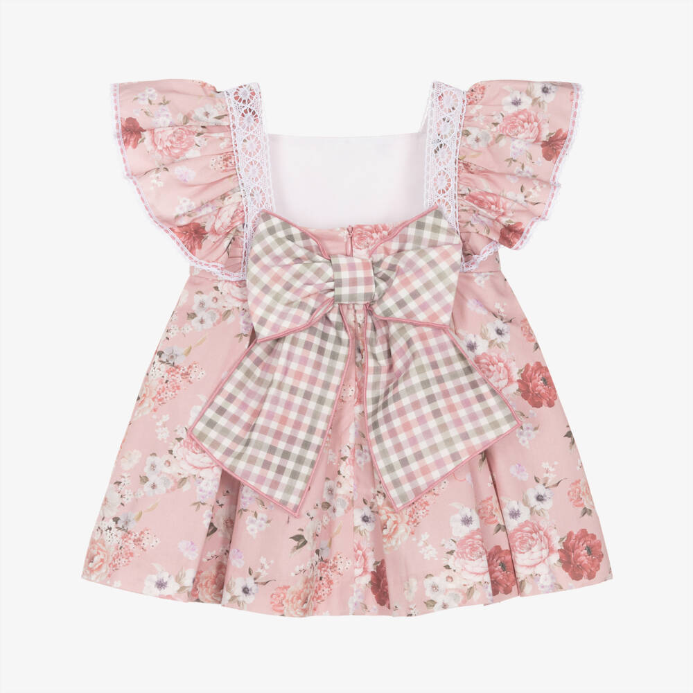Miranda-Girls Blush Floral Cotton Frock | Childrensalon Outlet