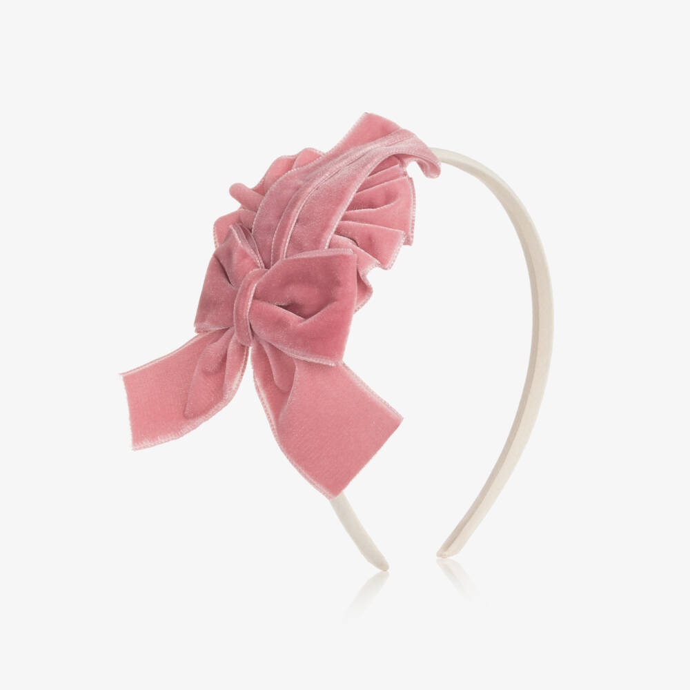 Miranda-Girls Blush Velvet Headpiece | Childrensalon Outlet
