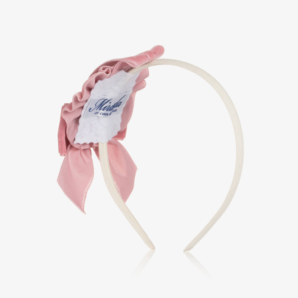 Miranda-Girls Blush Velvet Headpiece | Childrensalon Outlet