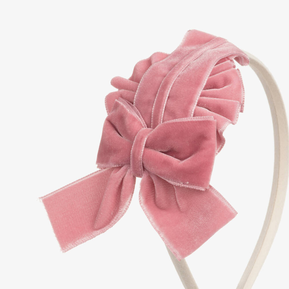 Miranda-Girls Blush Velvet Headpiece | Childrensalon Outlet