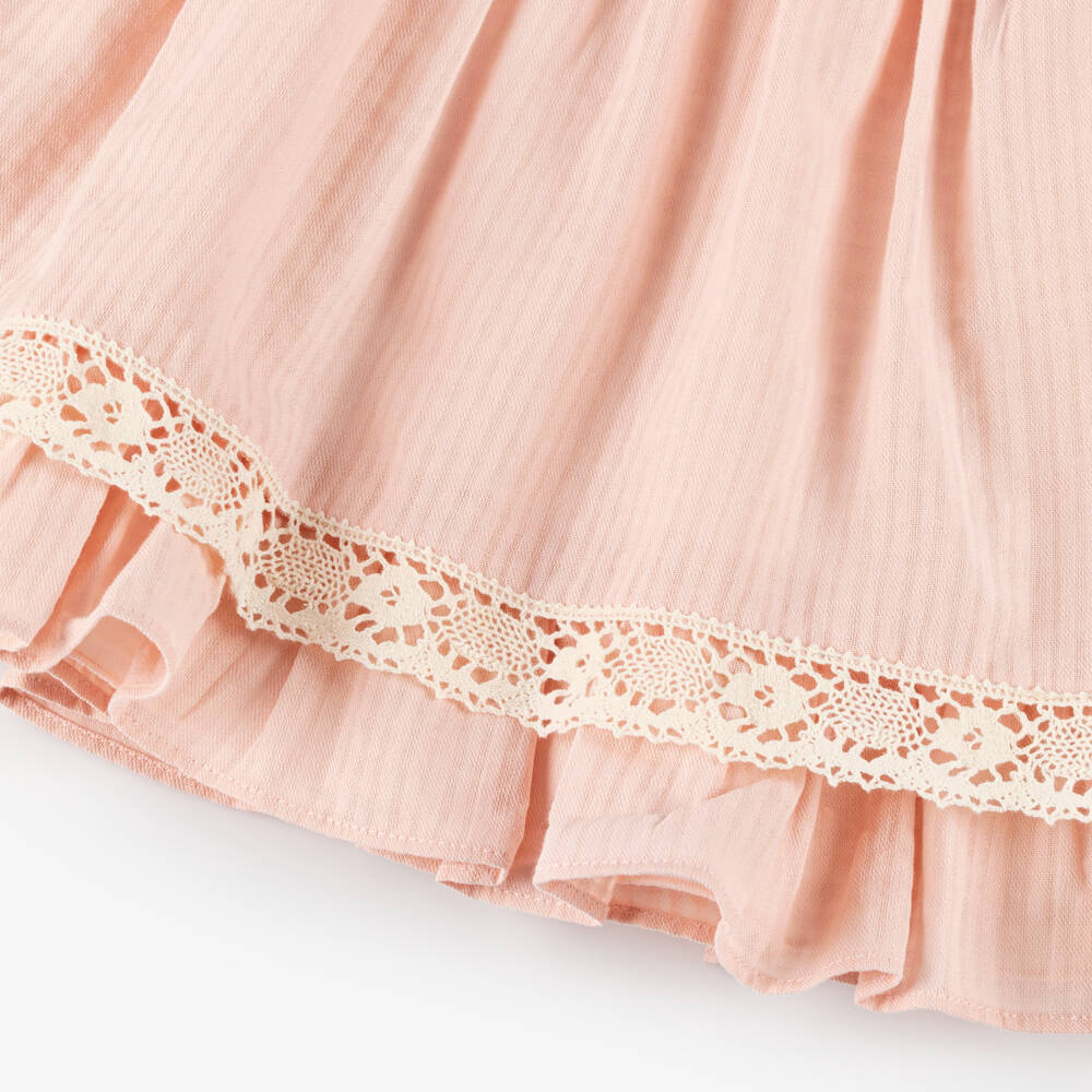 Miranda-Girls Cotton Dress with Lace Accents | Childrensalon Outlet