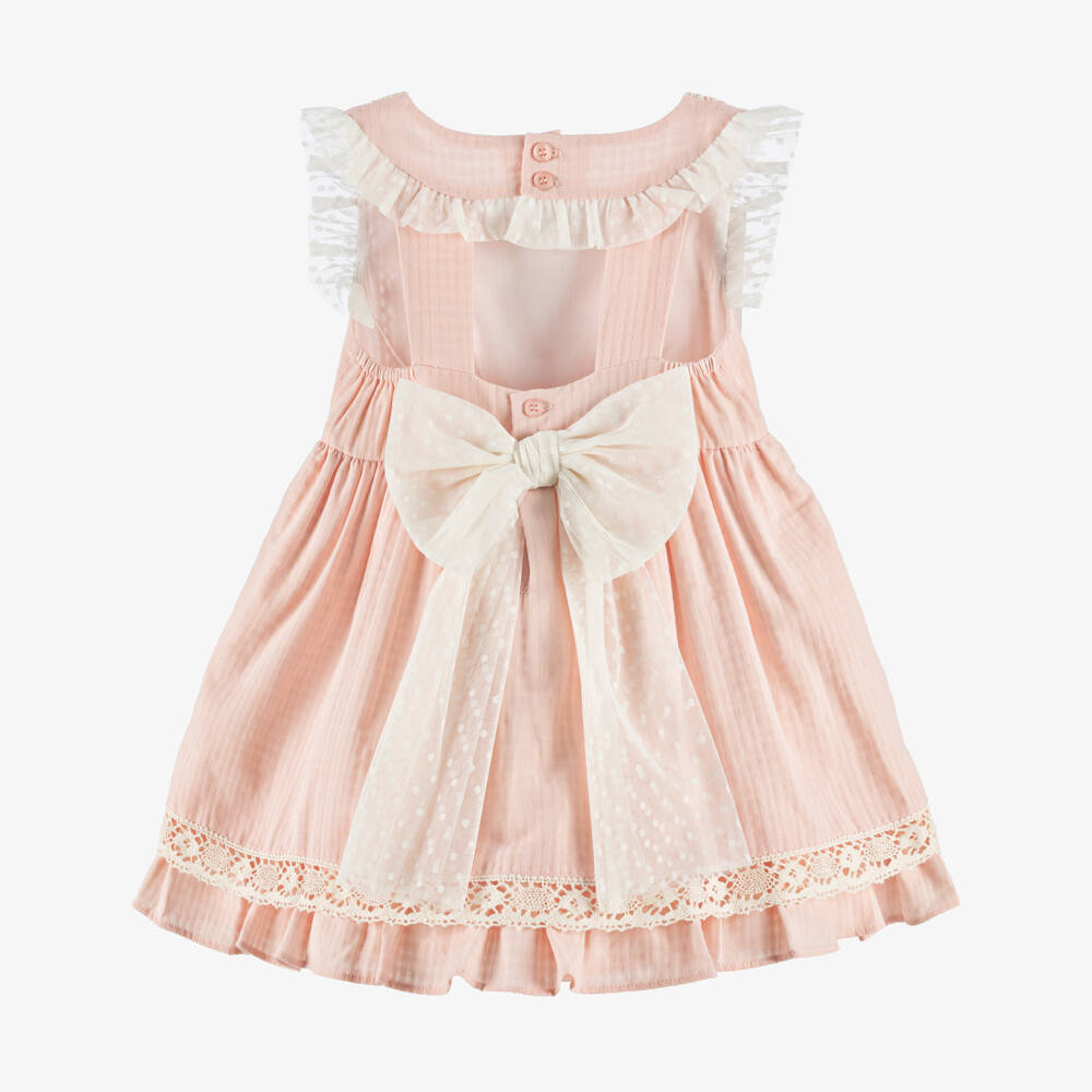 Miranda-Girls Cotton Dress with Lace Accents | Childrensalon Outlet