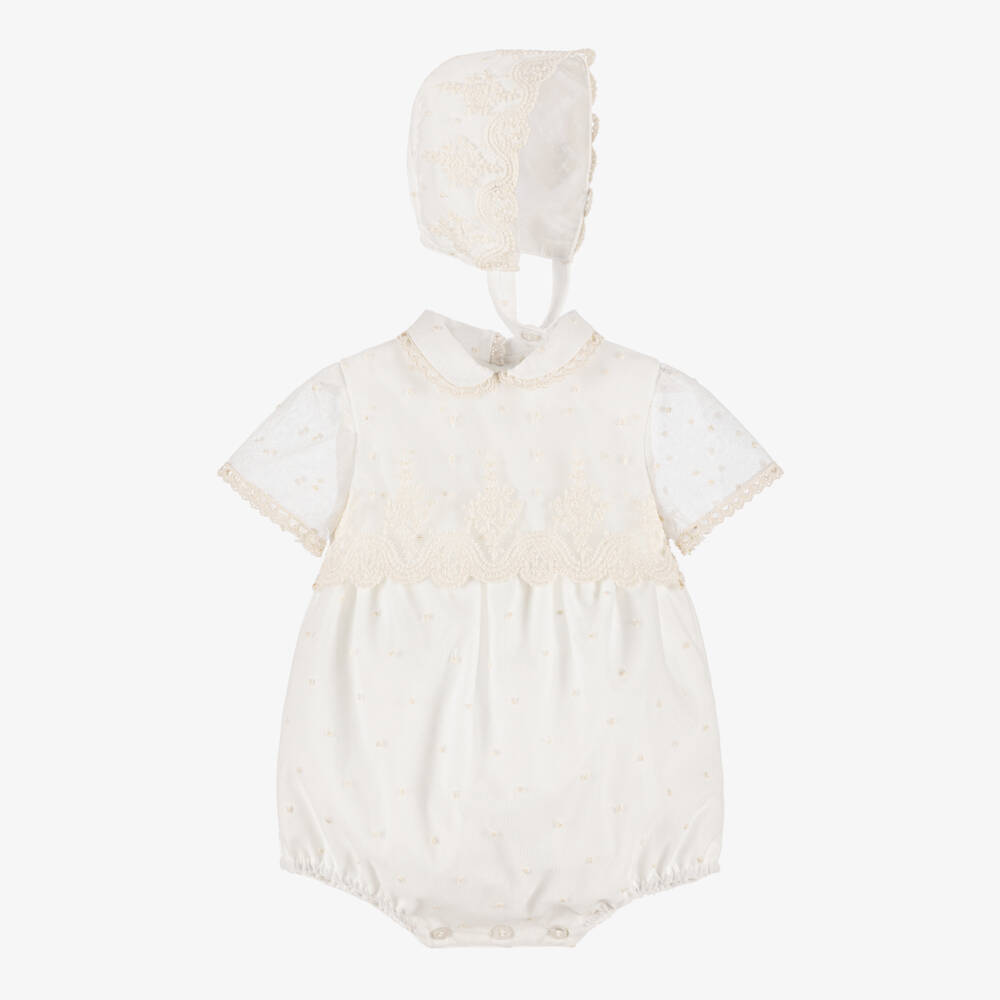 Miranda-Girls Delicate Ivory Lace Ensemble | Childrensalon Outlet