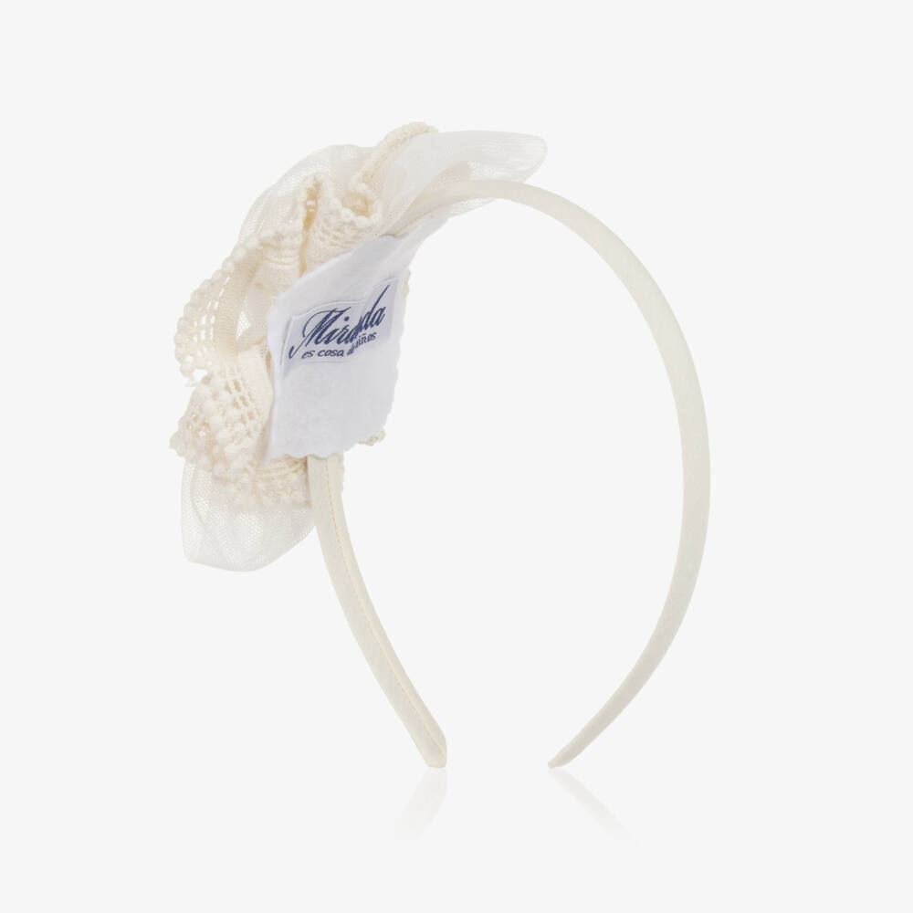 Miranda-Girls Delicate Ivory Lace Headband | Childrensalon Outlet