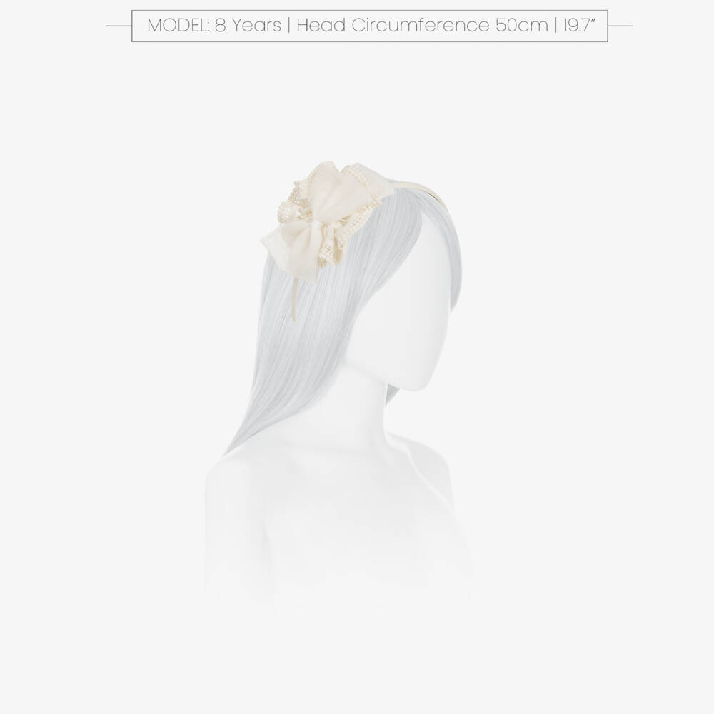 Miranda-Girls Delicate Ivory Lace Headband | Childrensalon Outlet
