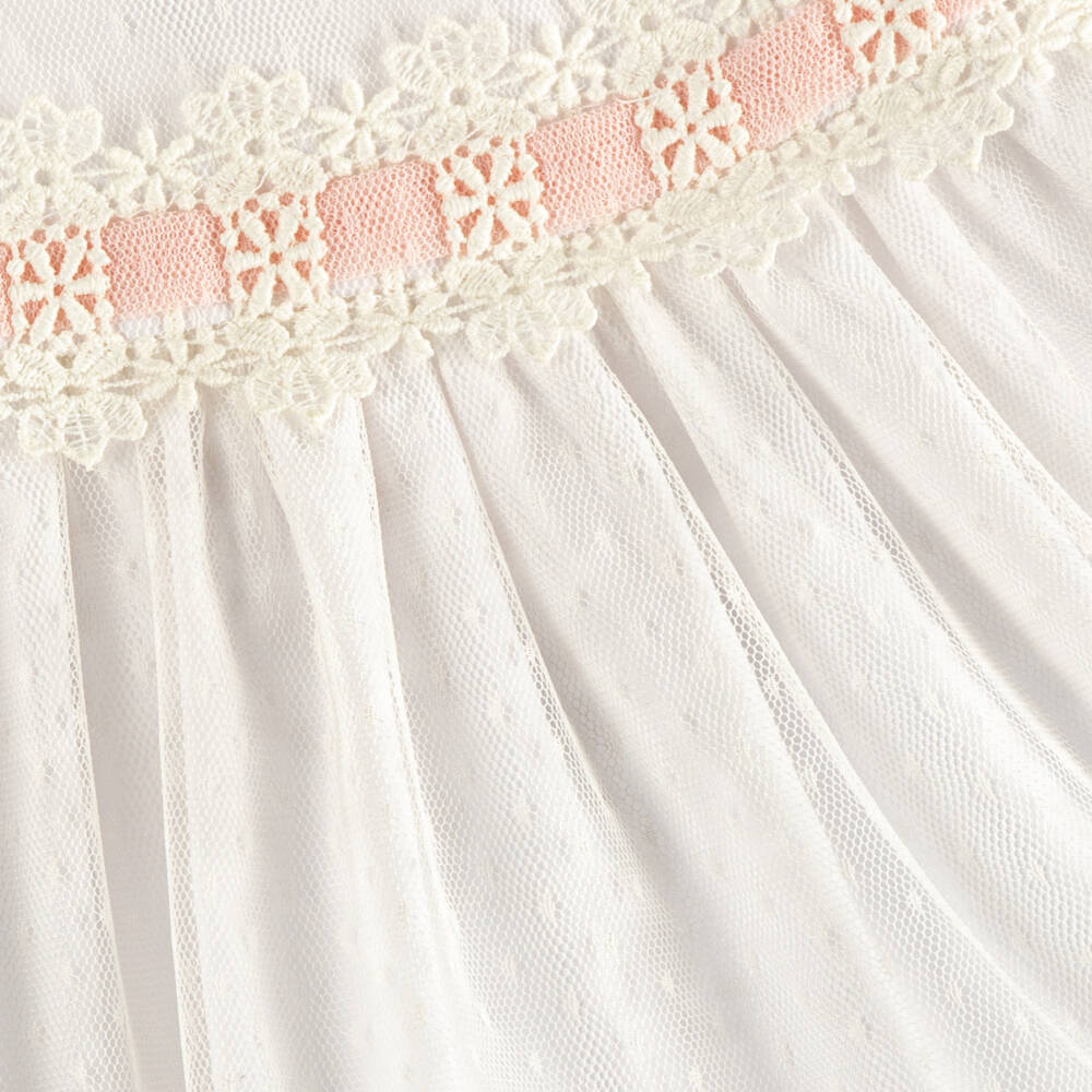 Miranda-Girls Delicate Ivory Tulle Ensemble | Childrensalon Outlet