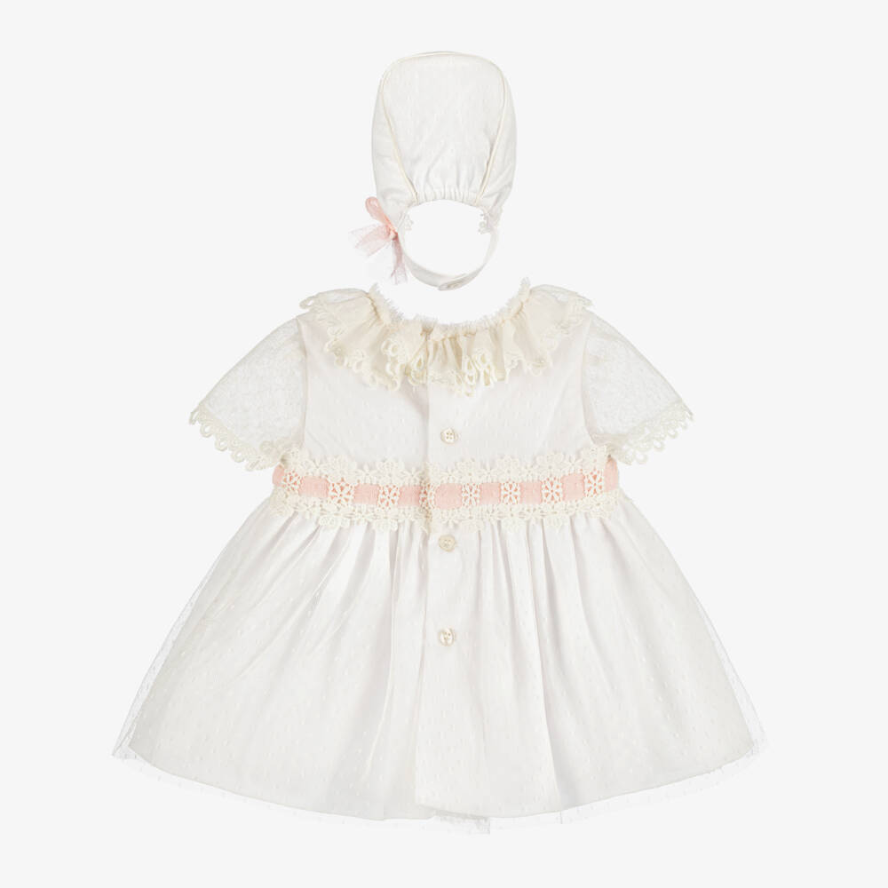 Miranda-Girls Delicate Ivory Tulle Ensemble | Childrensalon Outlet