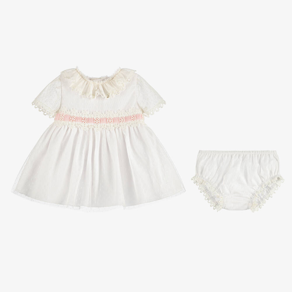 Miranda-Girls Delicate Ivory Tulle Ensemble | Childrensalon Outlet