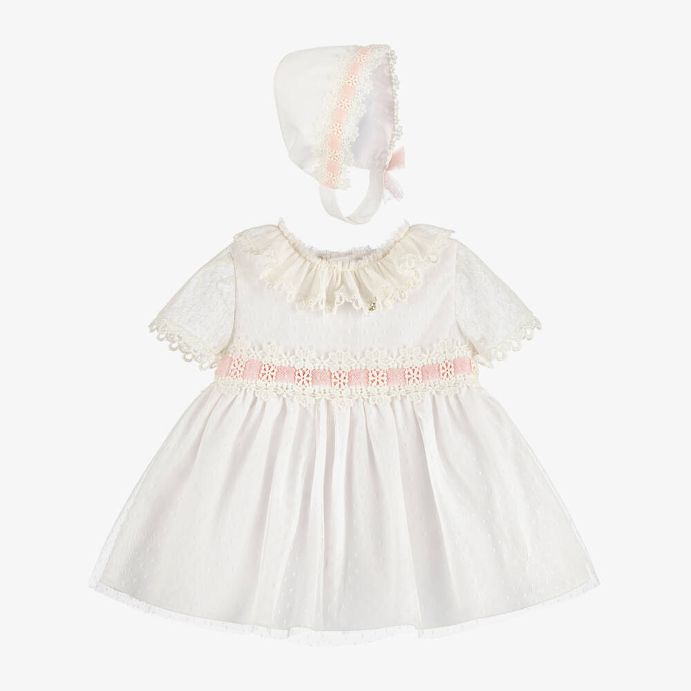 Miranda-Girls Delicate Ivory Tulle Ensemble | Childrensalon Outlet