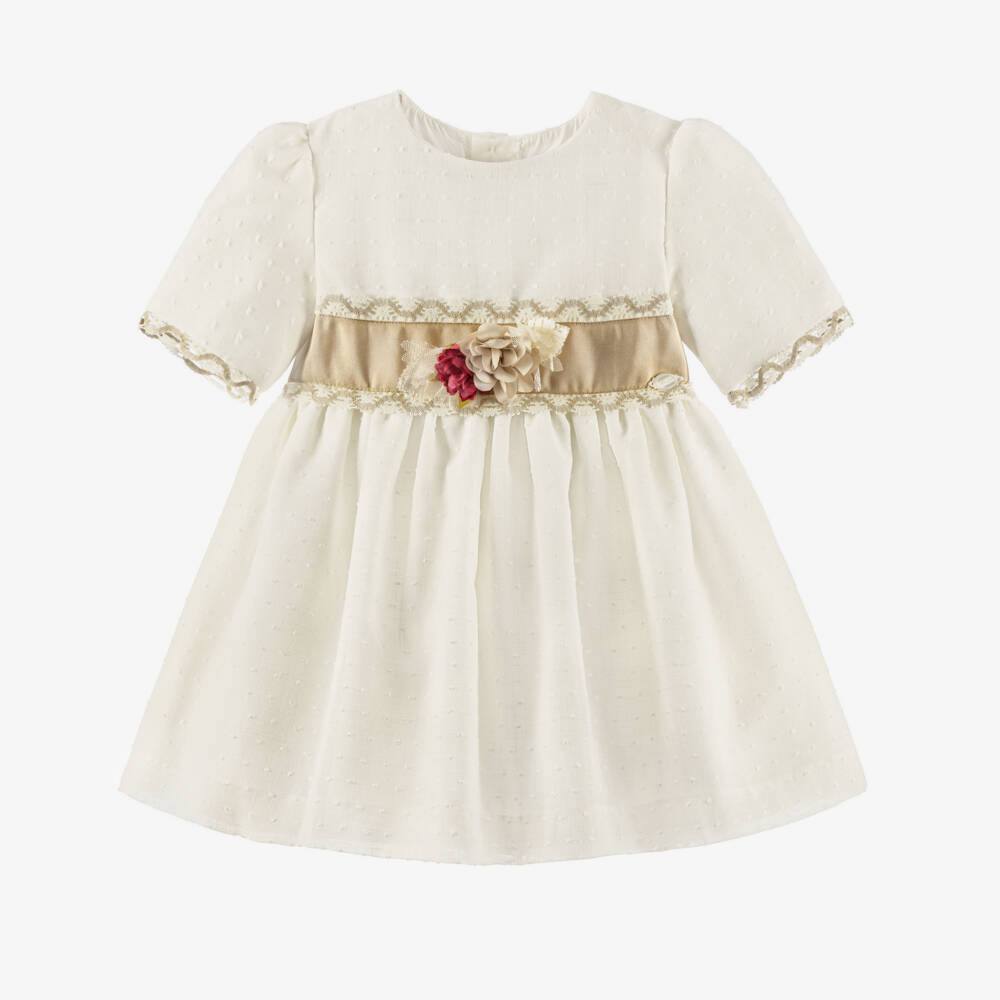 Miranda-Элегантный кремовый кружевной ансамбль для девочек | Childrensalon Outlet