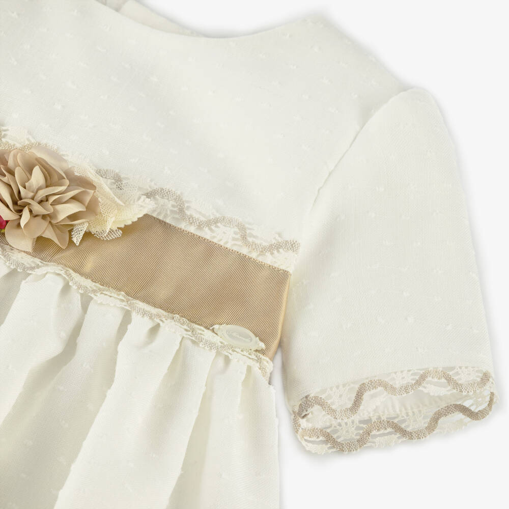 Miranda-Girls Elegant Ivory Lace Ensemble | Childrensalon Outlet