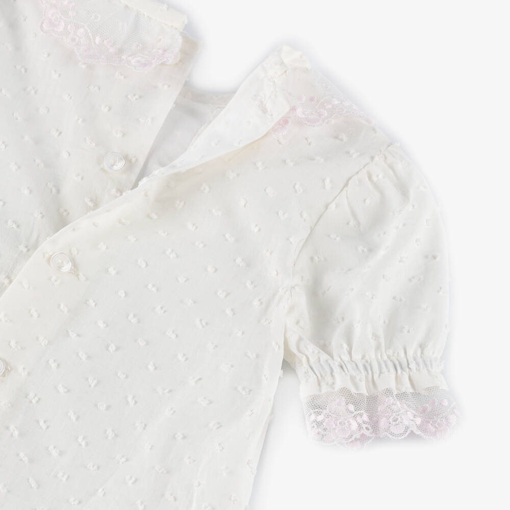 Miranda-طقم فاخر من الدانتيل والقطن للبنات | Childrensalon Outlet