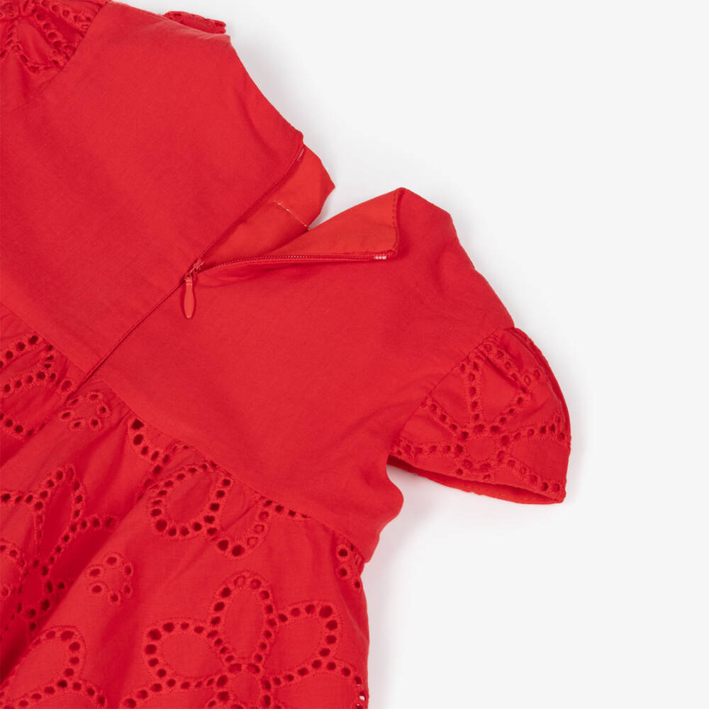 Miranda-Очаровательное алое хлопковое платье для девочек | Childrensalon Outlet