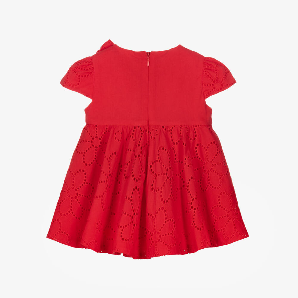 Miranda-Очаровательное алое хлопковое платье для девочек | Childrensalon Outlet