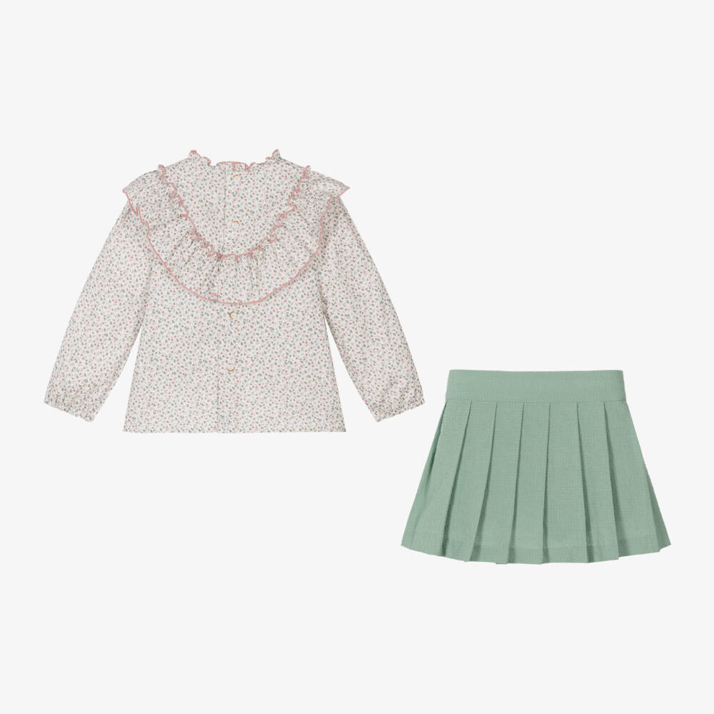 Miranda-Girls Floral Blouse & Skort Set | Childrensalon Outlet