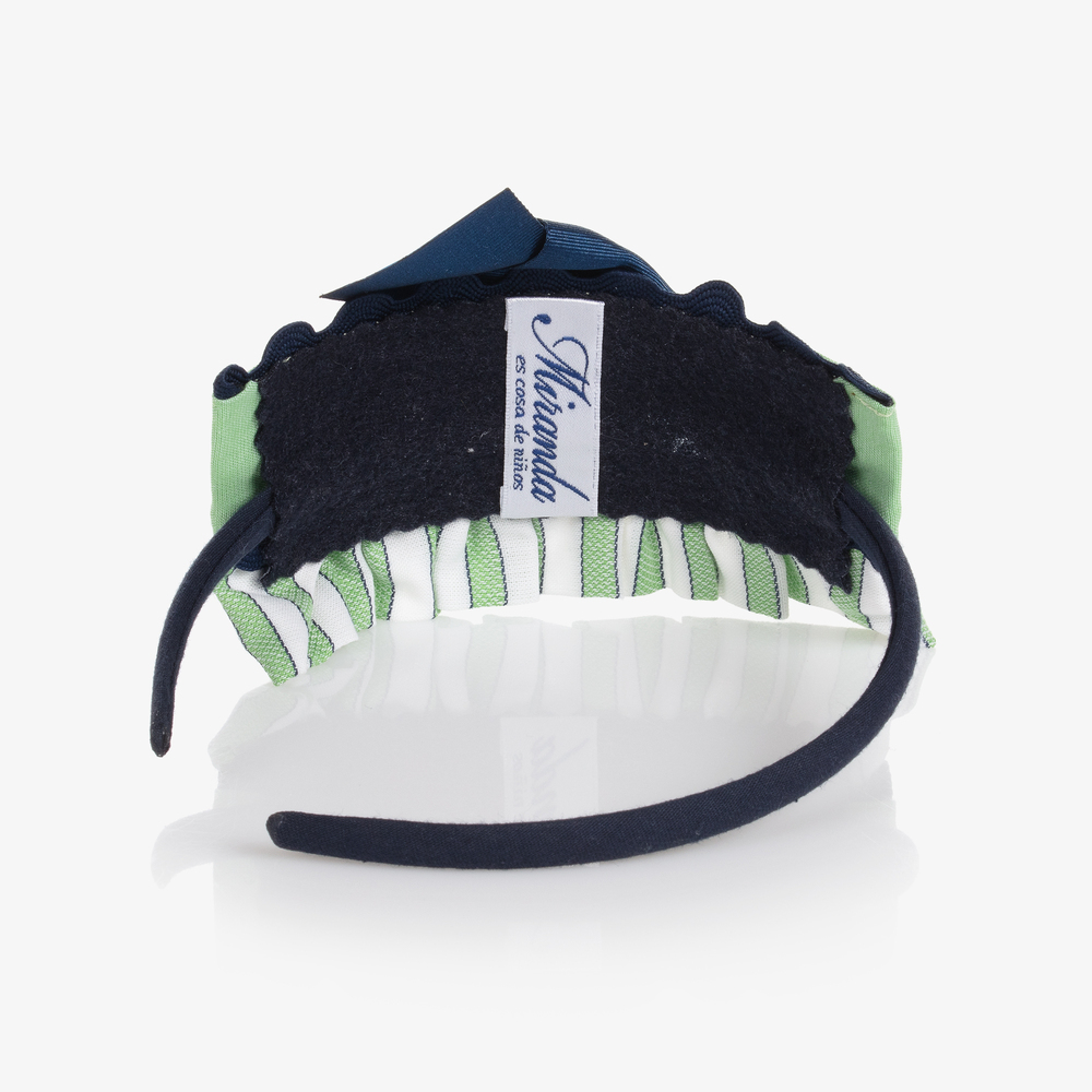 Miranda-Girls Green & Blue Hairband | Childrensalon Outlet