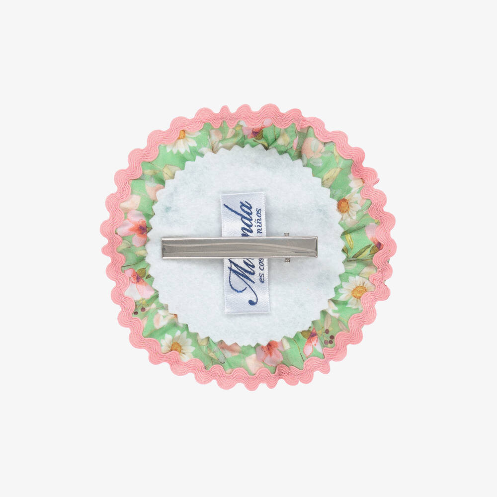 ميراندا-طوق للشعر مزين بوردة لون أخضر وزهري للبنات | Childrensalon Outlet