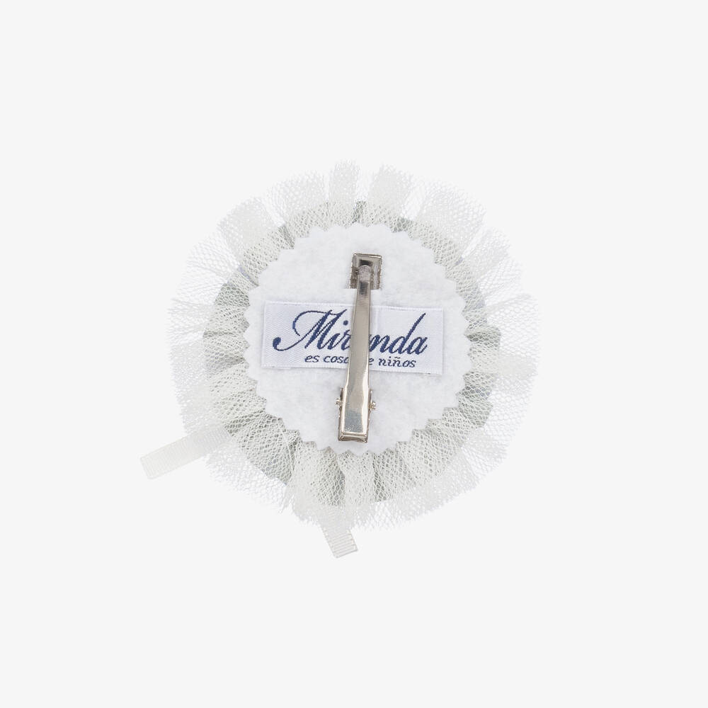 Miranda-طوق للشعر تول ودانتيل لون أخضر للبنات (9 سم) | Childrensalon Outlet