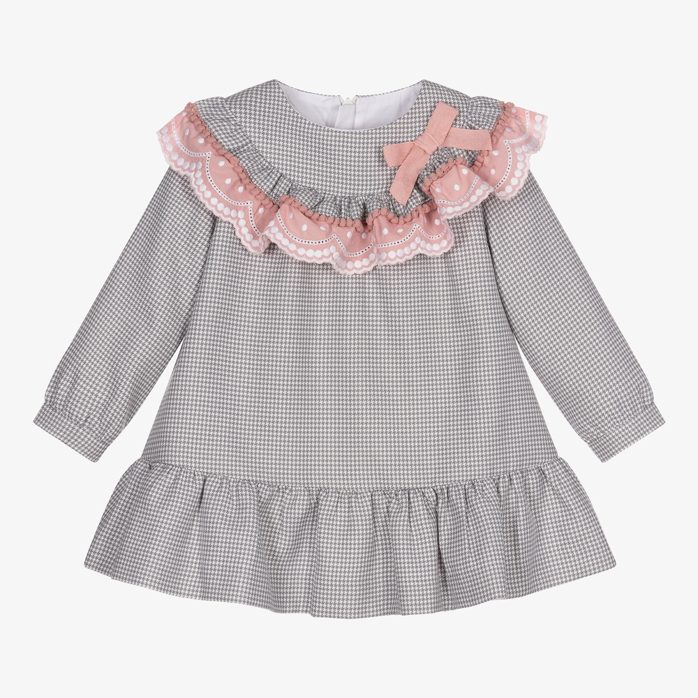 Miranda-Girls Grey Viscose Dress | Childrensalon Outlet