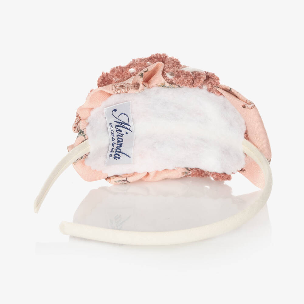 ميراندا-طوق للشعر لون زهري وعاجي للبنات | Childrensalon Outlet