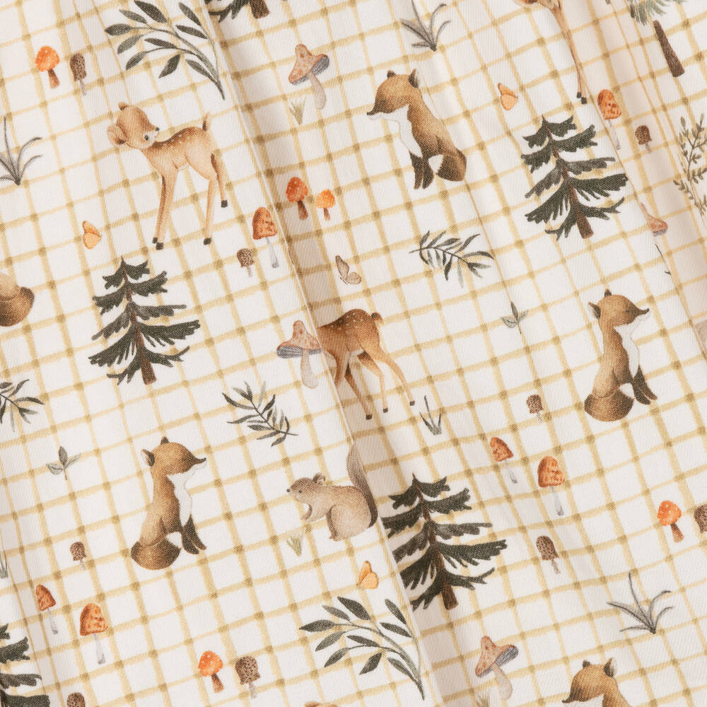 Miranda-Кремово-желтое платье из хлопка в клетку | Childrensalon Outlet