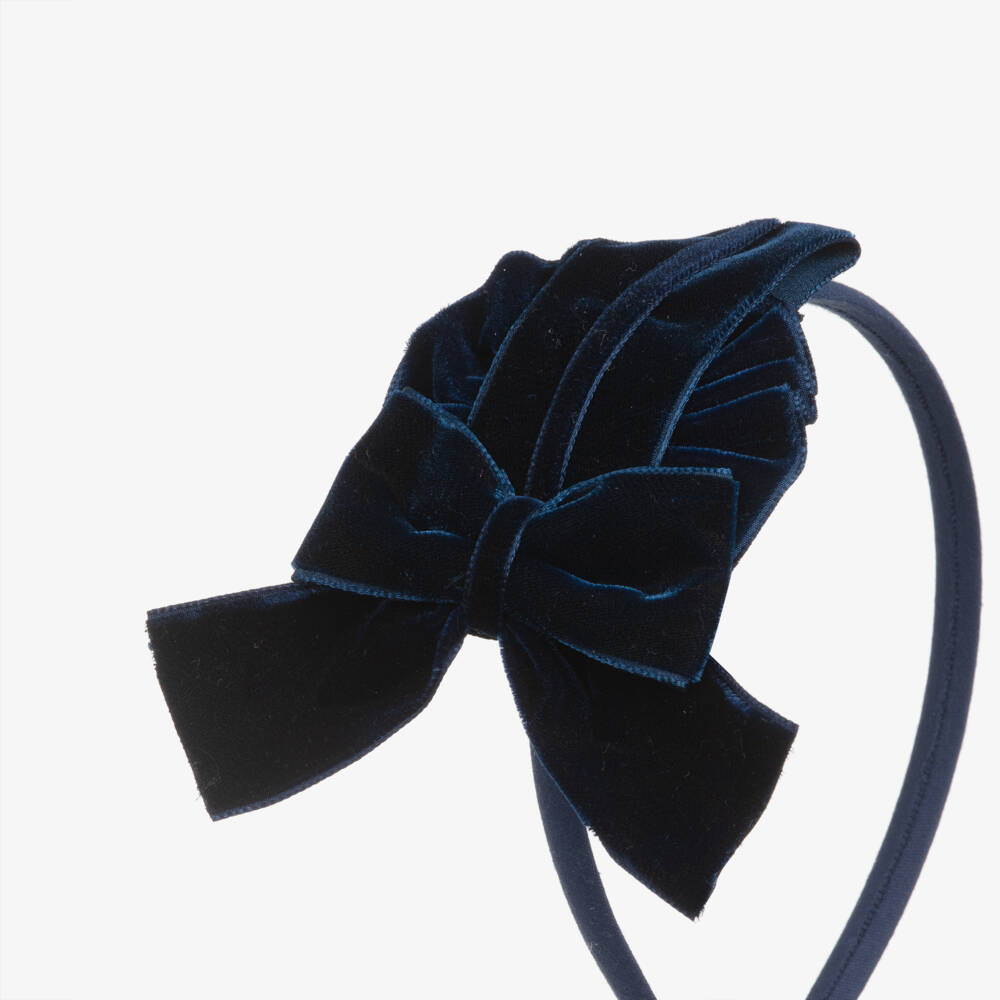 Miranda-Girls Midnight Velvet Headband | Childrensalon Outlet