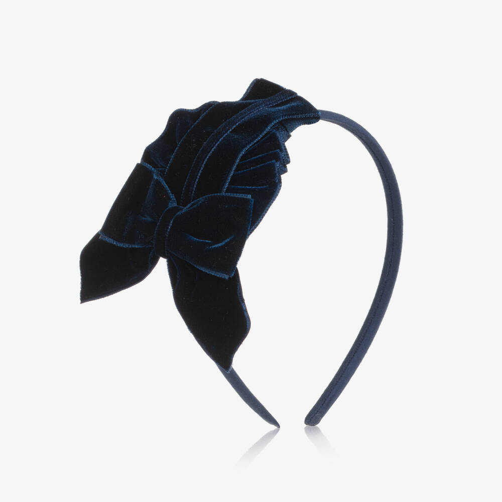 Miranda-Girls Midnight Velvet Headband | Childrensalon Outlet