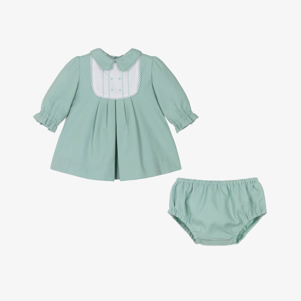 Miranda-Платье с нагрудником мятного цвета для девочек | Childrensalon Outlet