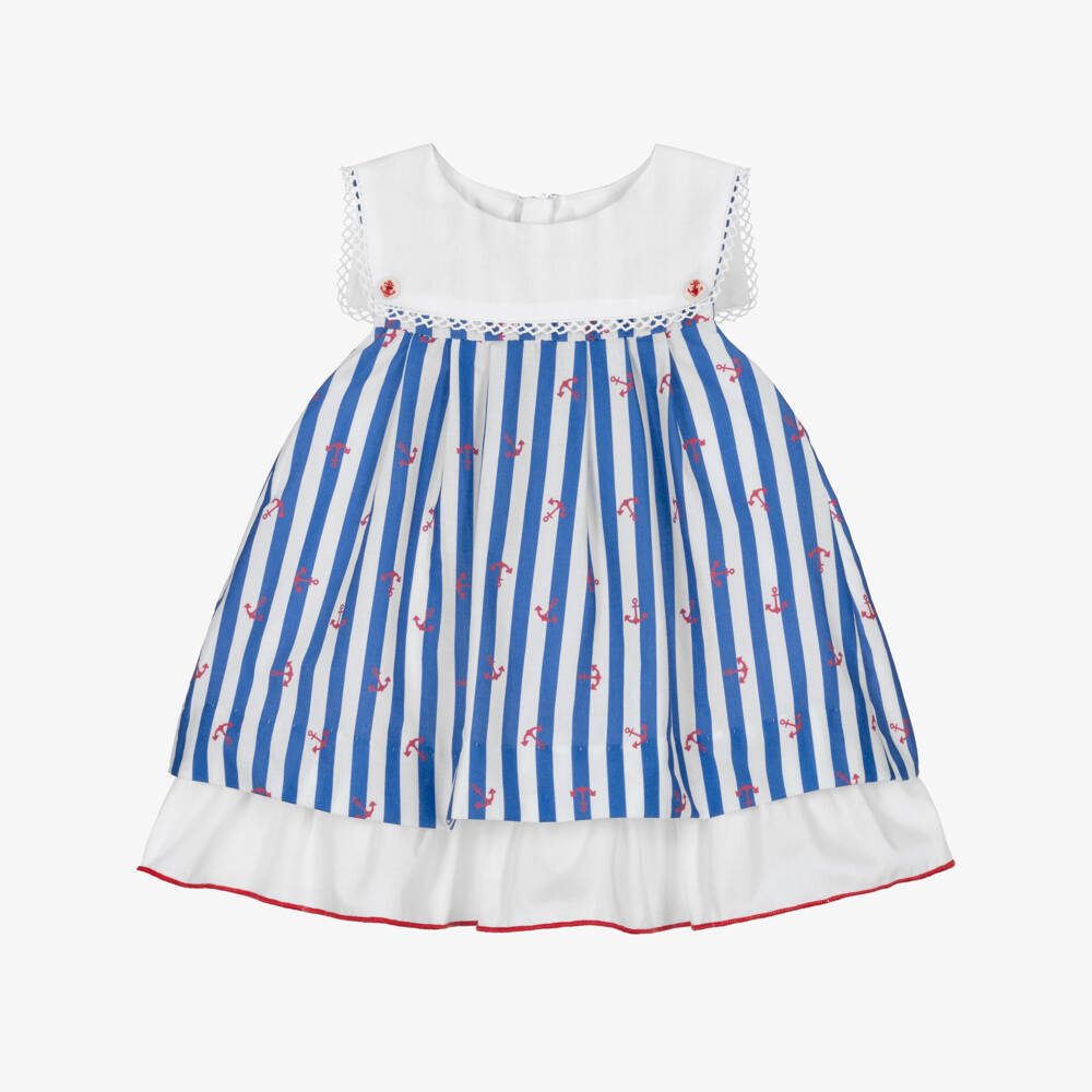 Miranda-Girls Nautical Blue Stripe Outfit | Childrensalon Outlet