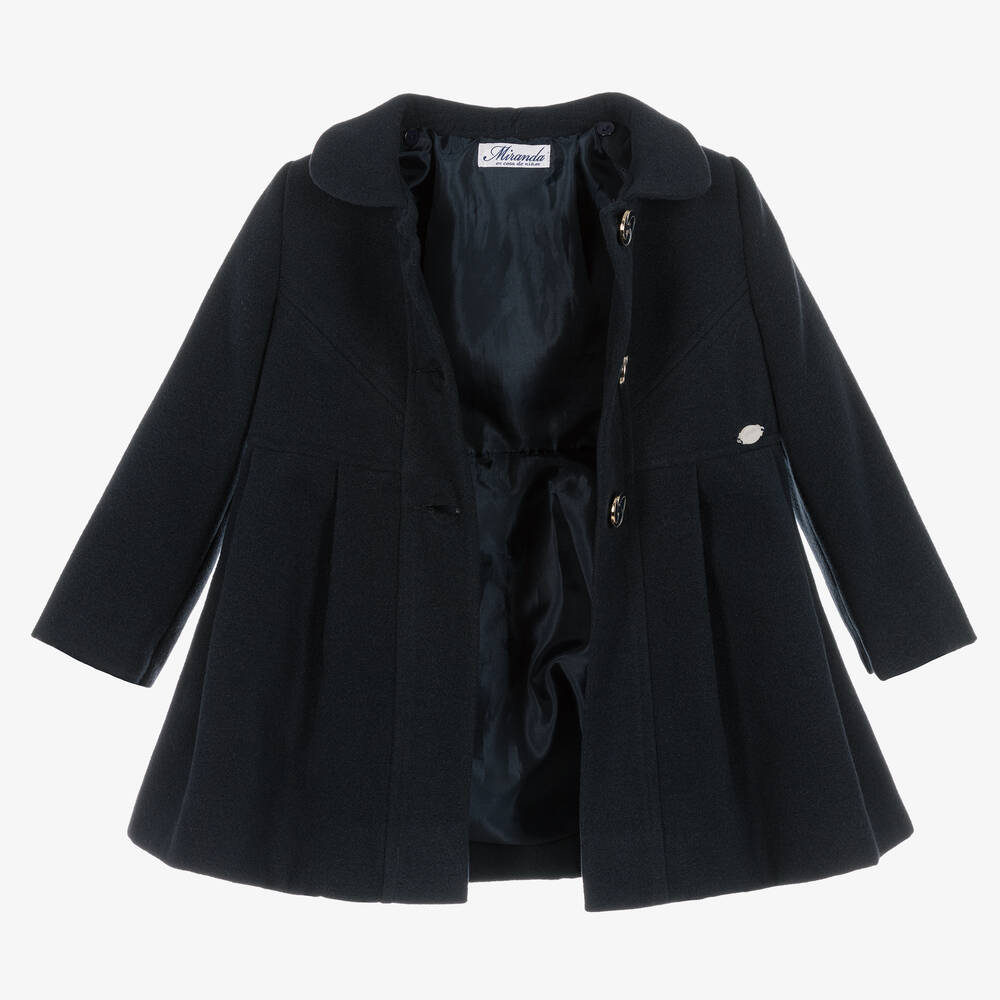 Girls navy smart coat on sale