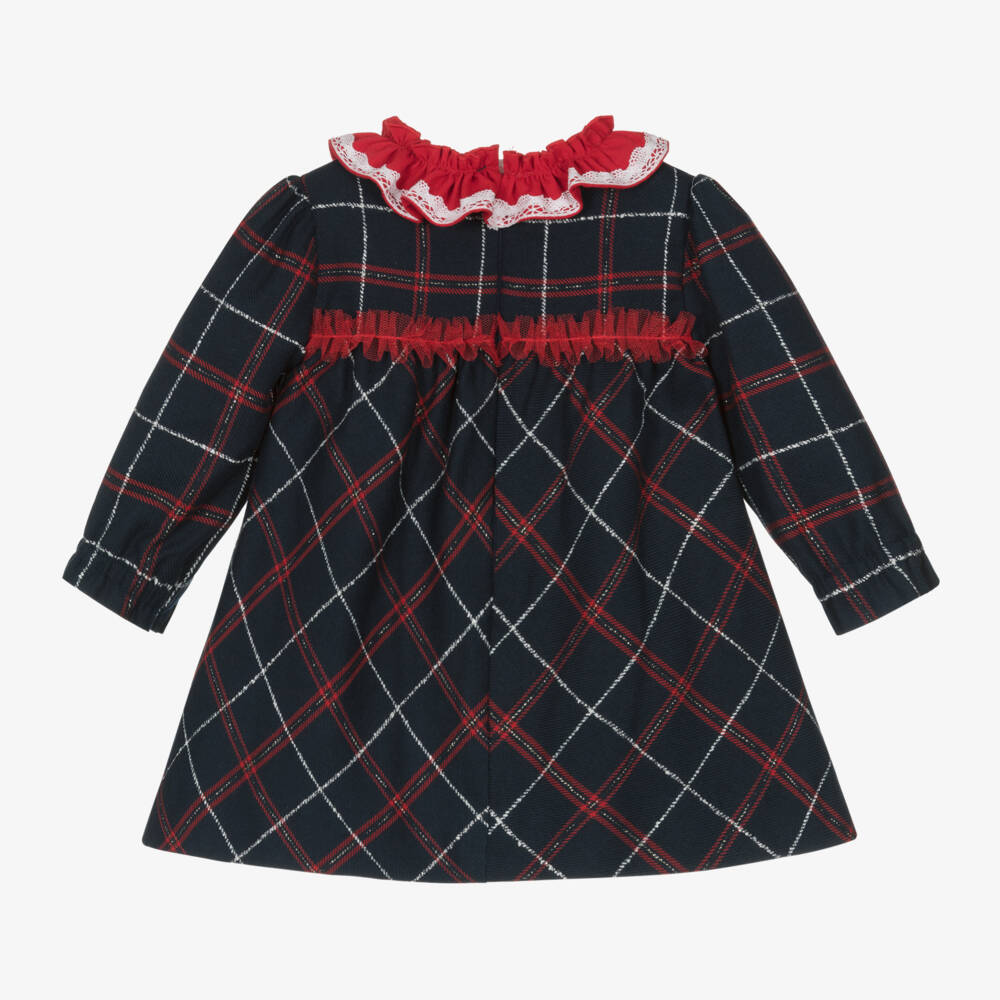 Miranda-Girls Navy Checkered Frock | Childrensalon Outlet
