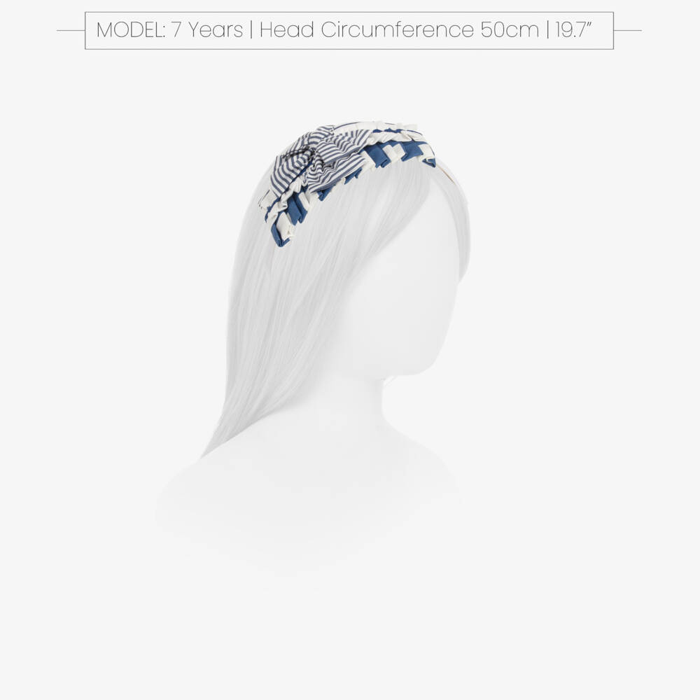 Miranda-Girls Navy & White Sailor Headband | Childrensalon Outlet