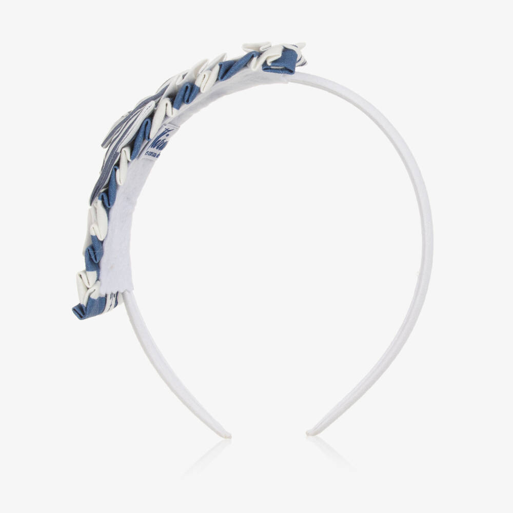 Miranda-Girls Navy & White Sailor Headband | Childrensalon Outlet