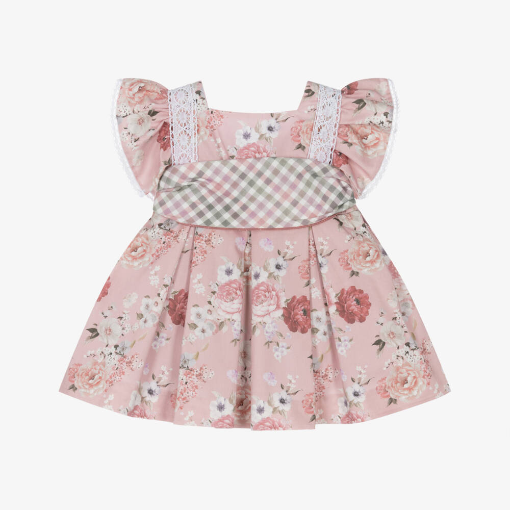 Miranda-Платье из пастельного кружева с цветочным узором для девочек | Childrensalon Outlet
