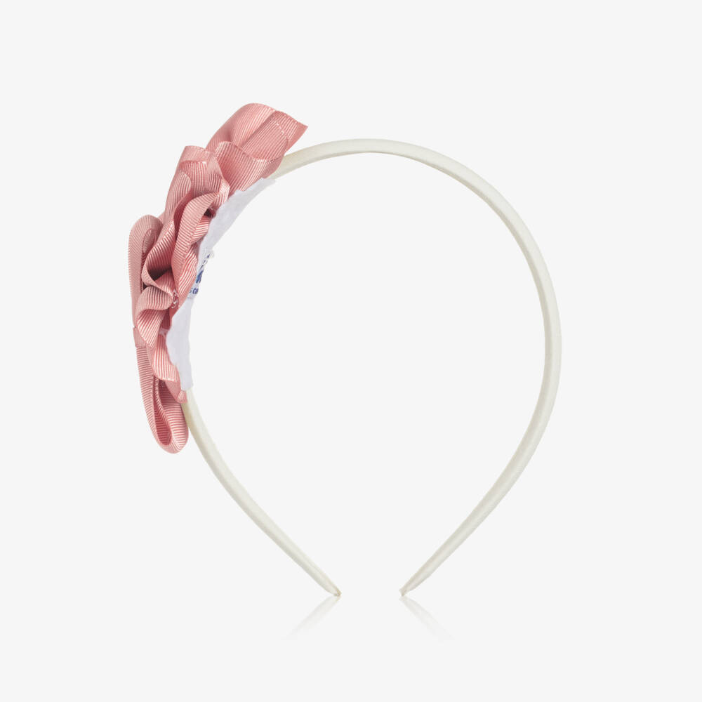 Miranda-Girls Pink Bow Headband | Childrensalon Outlet