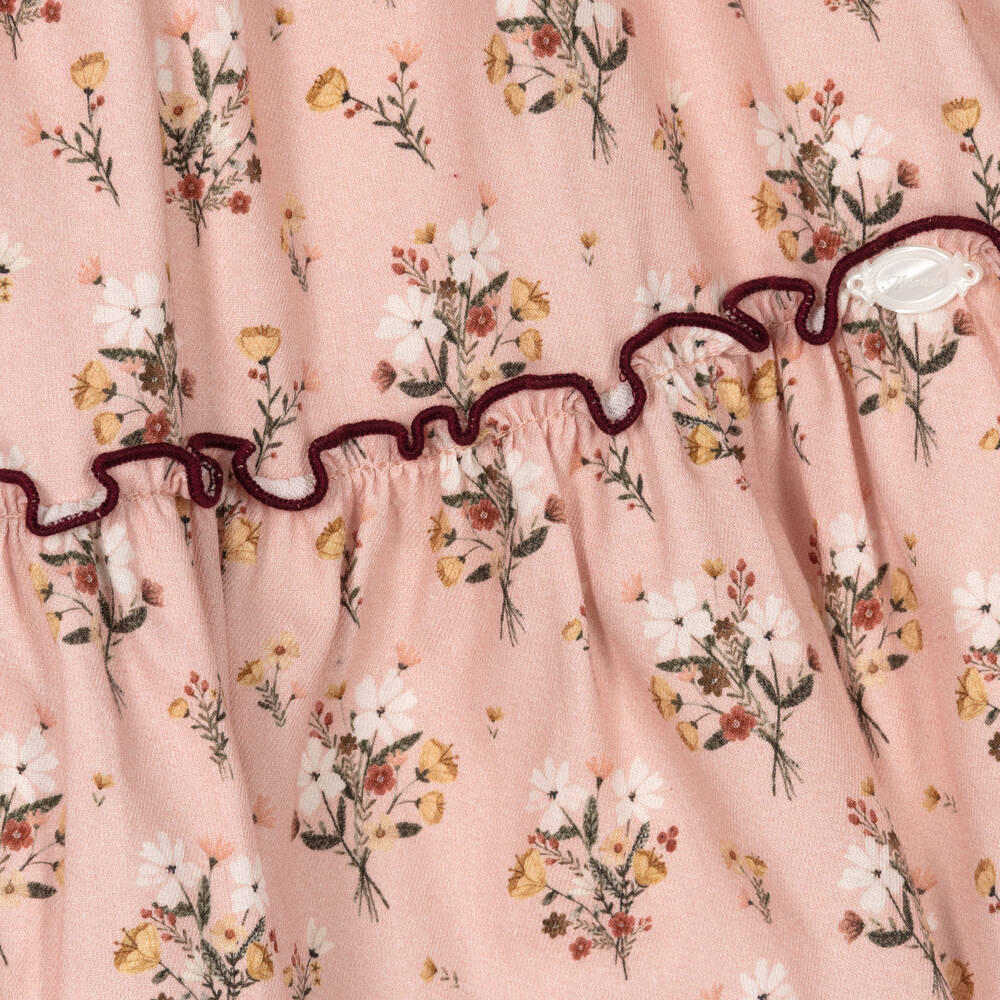 Miranda-Розовое хлопковое платье в цветочек | Childrensalon Outlet