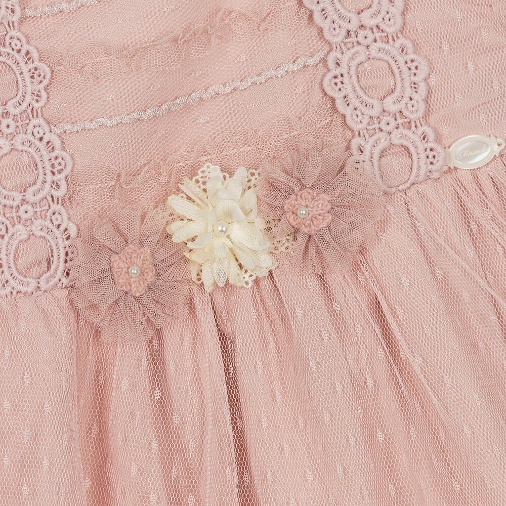 Miranda-Розовое платье с кружевом | Childrensalon Outlet