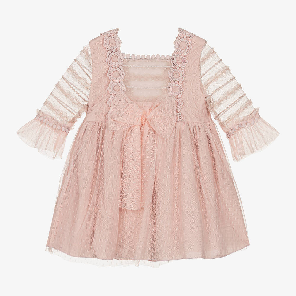 Miranda-Розовое платье с кружевом | Childrensalon Outlet