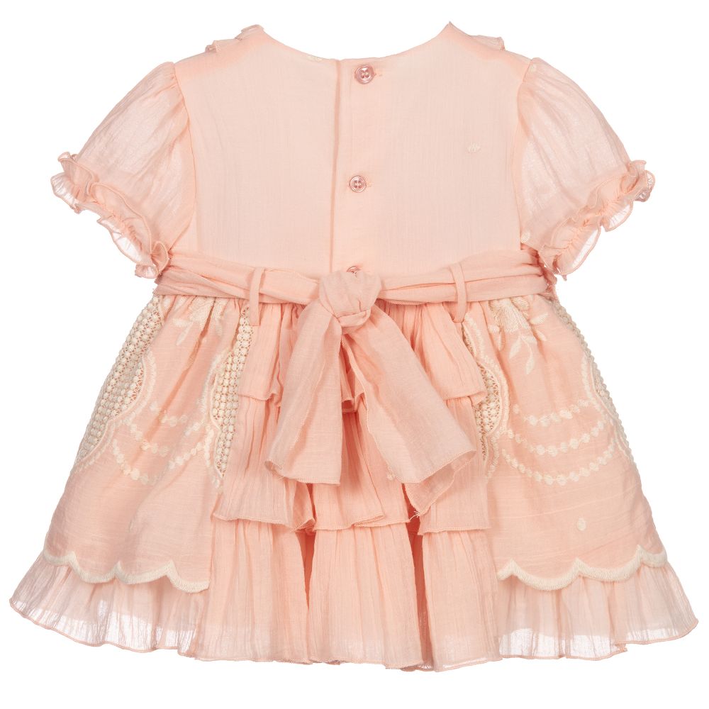 Miranda-فستان قطن لون زهري مرجاني | Childrensalon Outlet