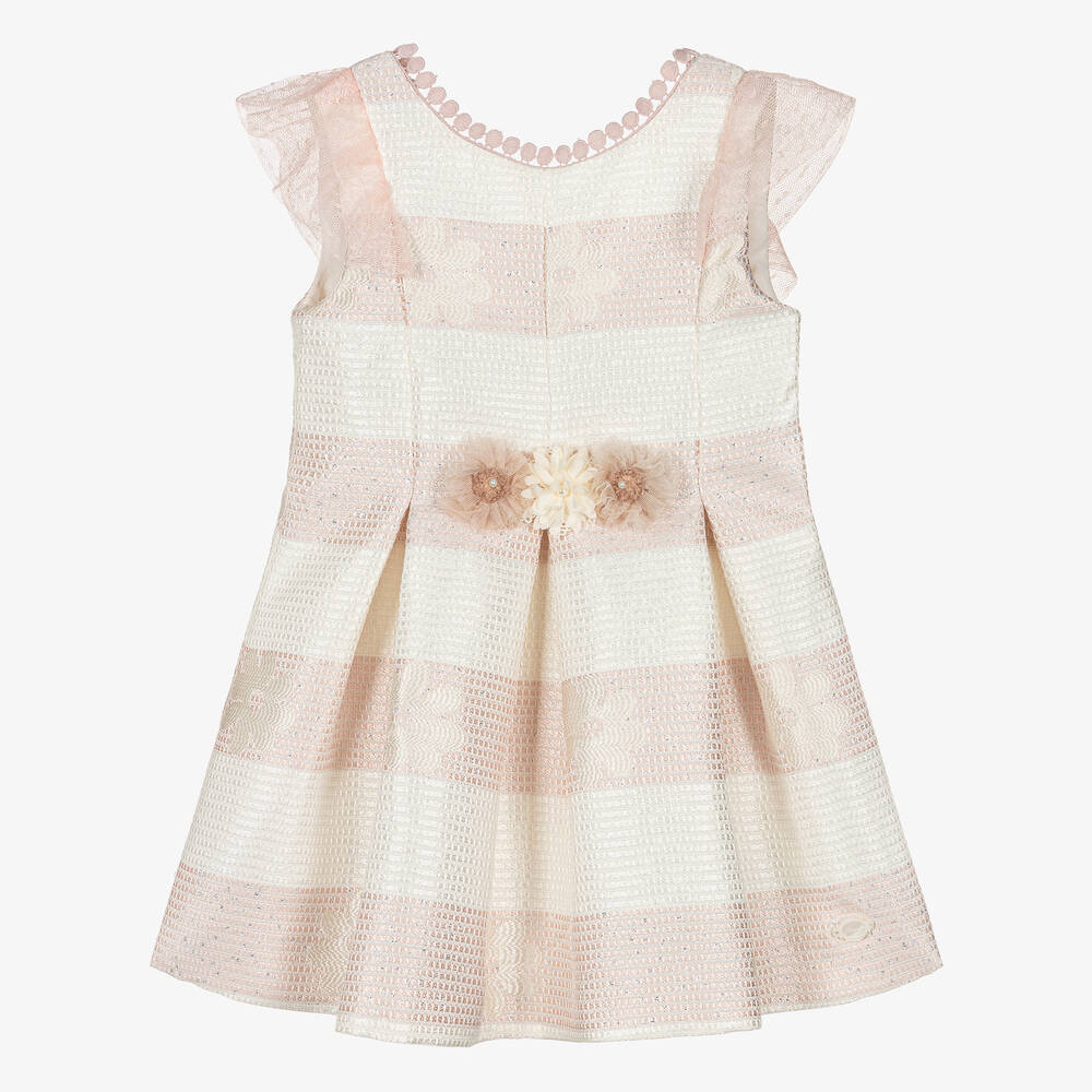 Miranda - Платье в розовую полоску с рюшами | Childrensalon
