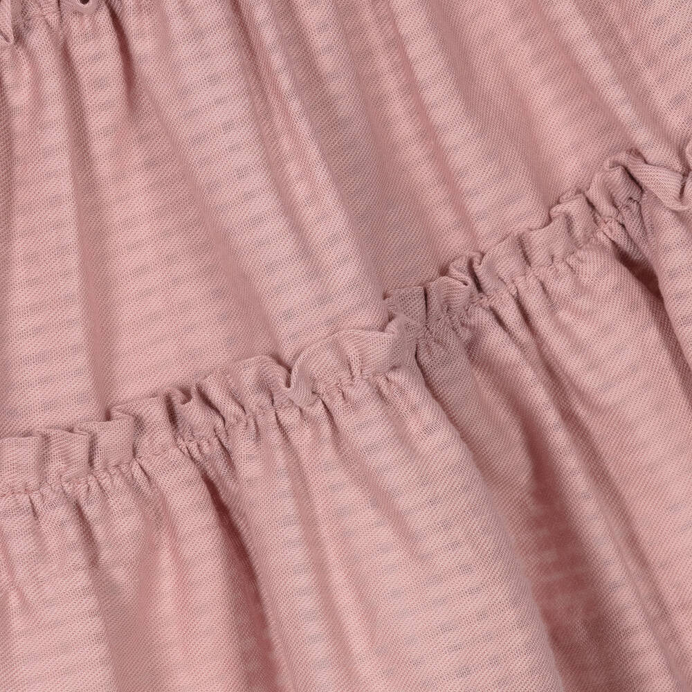 ميراندا-فستان قطن بطبقات لون زهري فيوشيا | Childrensalon Outlet