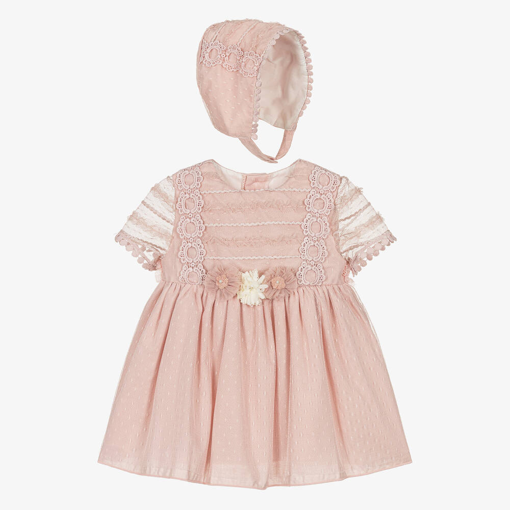 Miranda - Ensemble robe rose en tulle | Childrensalon