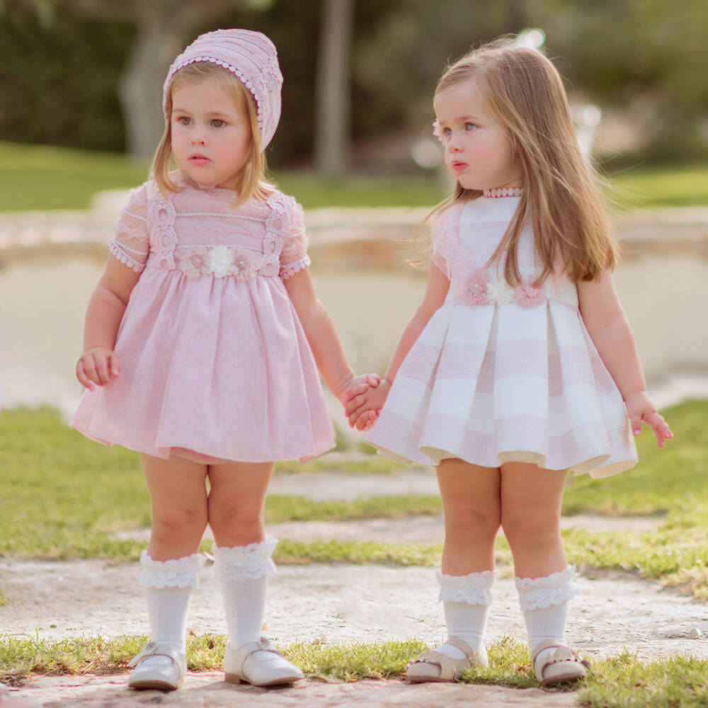 Miranda-Girls Pink Tulle Dress Set | Childrensalon Outlet
