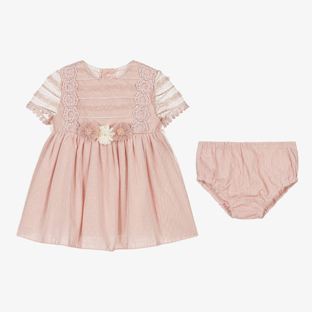 Miranda-Girls Pink Tulle Dress Set | Childrensalon Outlet